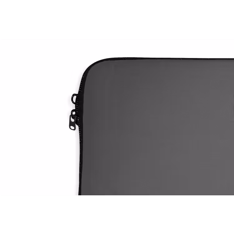 Vrouw - Koffie - Zwart - Wit laptophoes neopreen klein -detail