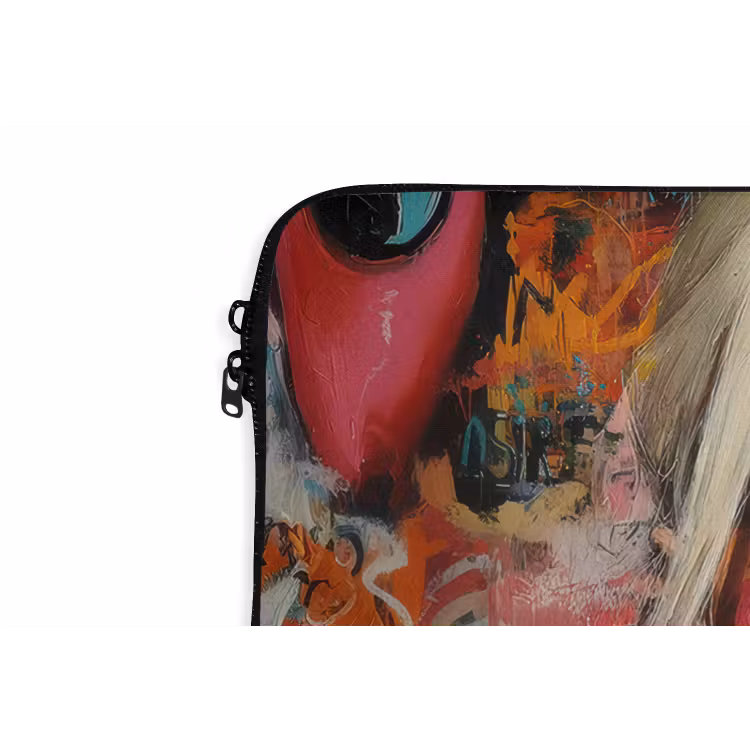 Vrouw - Kauwgom - Graffiti - Love laptophoes neopreen klein -detail