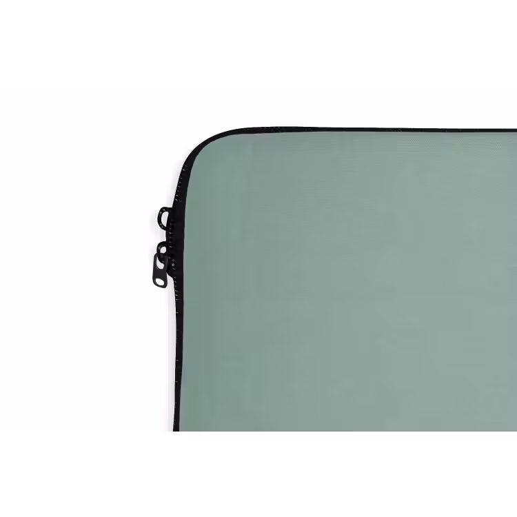 Vrouw - Laptop - Zittend - Illustratie - Groen laptophoes neopreen klein -detail