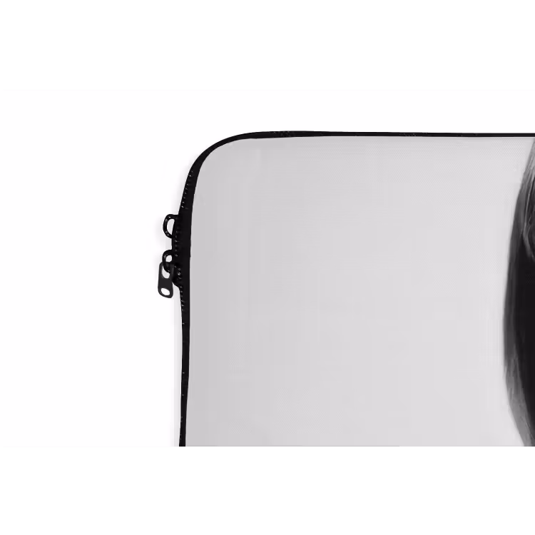 Vrouw - Lolly - Zwart - Wit laptophoes neopreen klein -detail