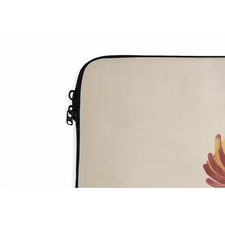 Vrouw - Minimalistisch - Bloem laptophoes neopreen klein -detail
