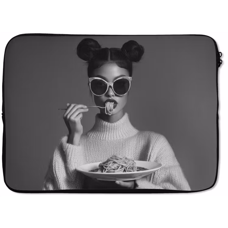 Vrouw - Pasta - Zonnebril laptophoes neopreen klein -zkaufland3dotto