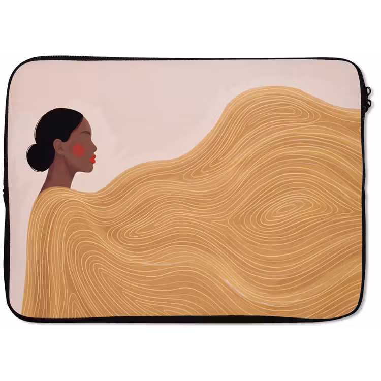 Vrouw - Profiel - Modern - Abstract - Kunst laptophoes neopreen klein -zkaufland3dotto