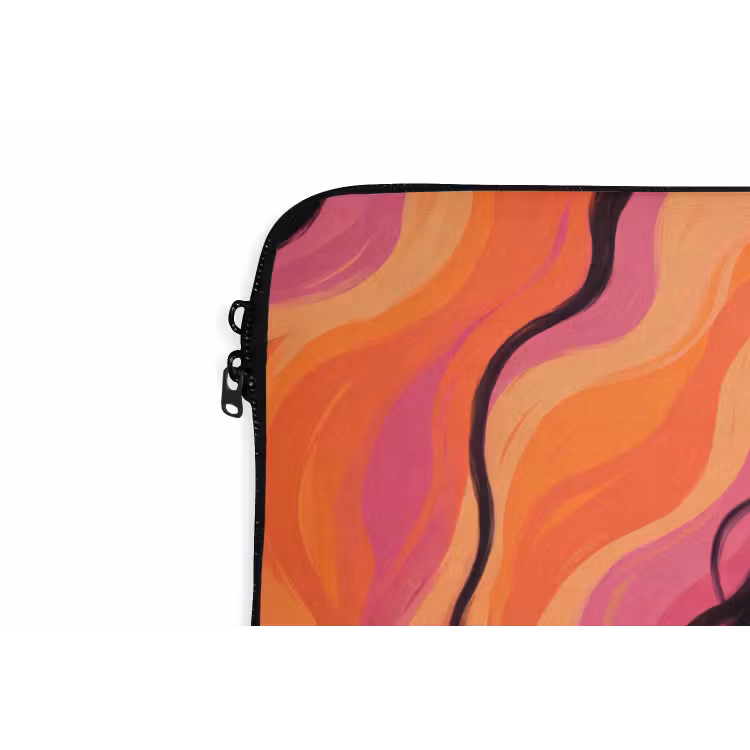 Vrouw - Zonnebril - Modern - Portret - Oranje laptophoes neopreen klein -detail
