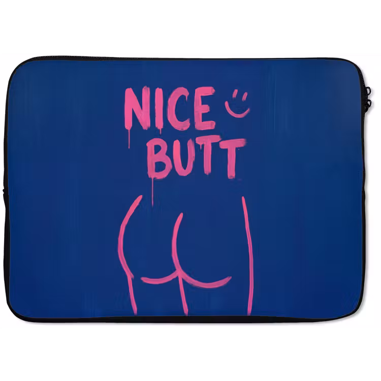 Brutaal - Grappig - Blauw laptophoes neopreen klein -zkaufland3dotto