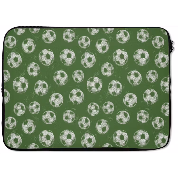 Voetbal - Sport - Groen laptophoes neopreen klein 279 -zkaufland3dotto