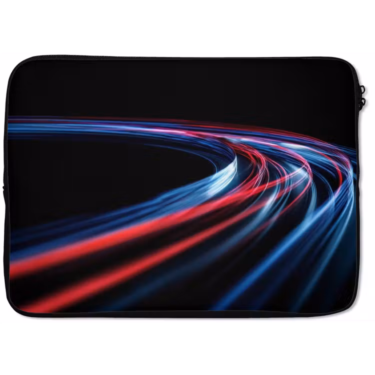 Gaming - Lichtbanen - Golvend - Rood laptophoes neopreen klein -zkaufland3dotto