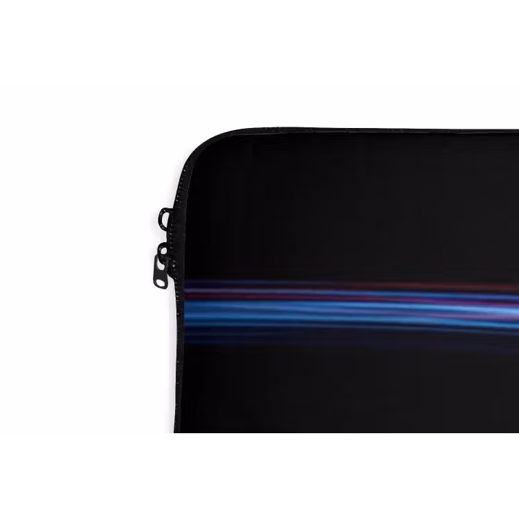 Gaming - Lichtbanen - Golvend - Rood laptophoes neopreen klein -detail