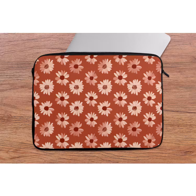 Madelief - Retro - Terracotta laptophoes neopreen klein 279 -tafel