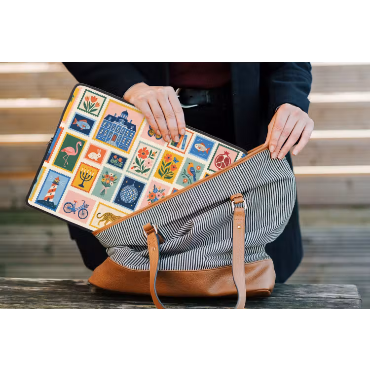 Gebouw - Koepel - Architectuur - Klassiek - Grijs laptophoes neopreen klein -tas