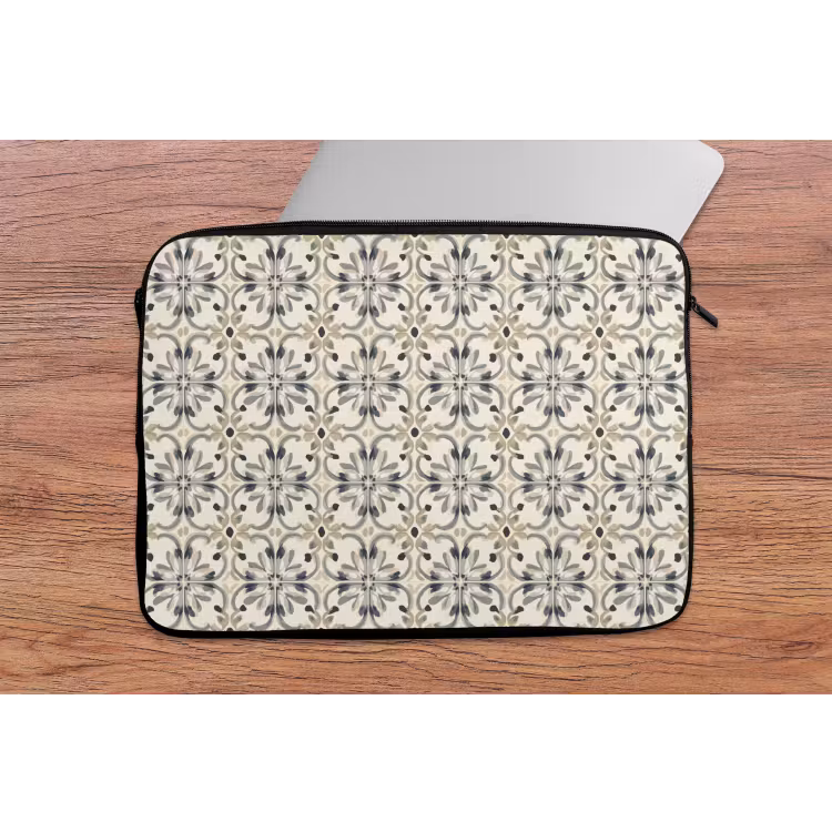 Floraal - Patroon - Kleurrijk laptophoes neopreen klein 279 -tafel