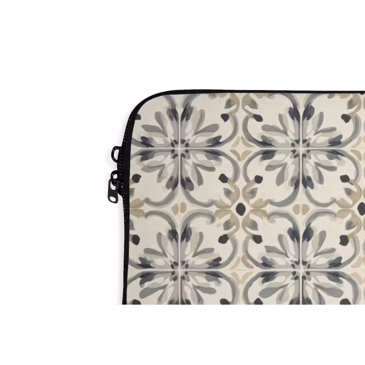 Floraal - Patroon - Kleurrijk laptophoes neopreen klein 279 -detail