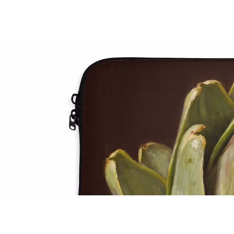Laptop hülle - Gemüse – Artischocke – Grün - Groente - Artisjok - Groen laptophoes neopreen klein