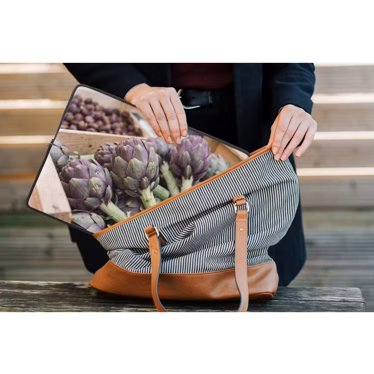 Laptop hülle - Gemüse – Markt – Frisch - Groenten - Markt - Vers laptophoes neopreen klein