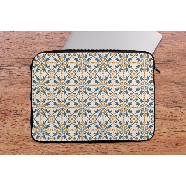 Patroon - Klassiek - Kleurrijk laptophoes neopreen klein 279 -tafel