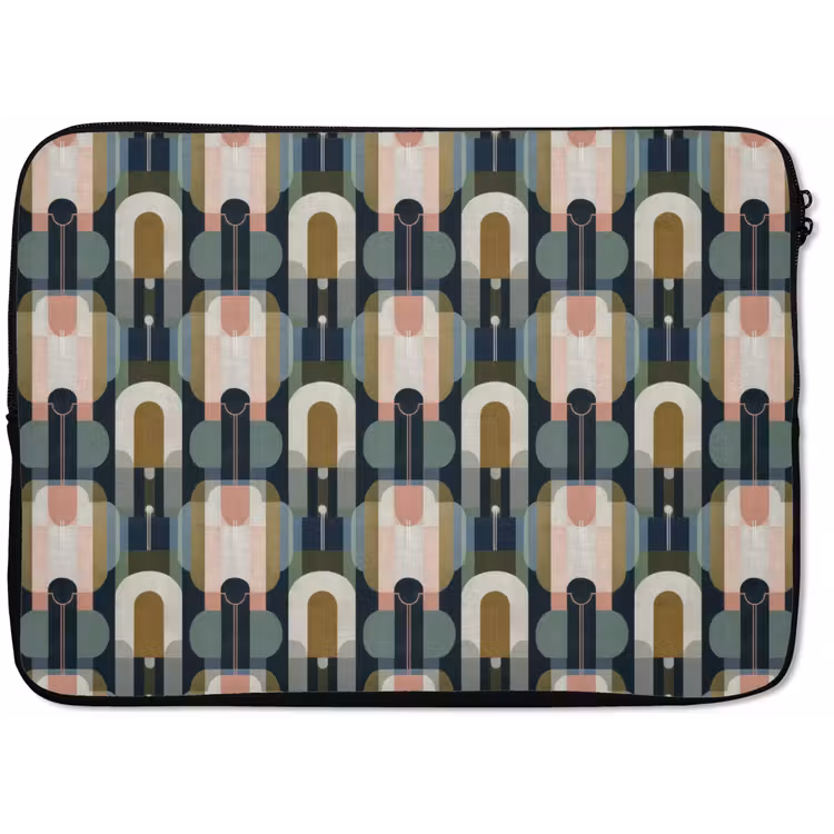 Geografisch - Modern - Kleurrijk laptophoes neopreen klein 279 -zkaufland3dotto