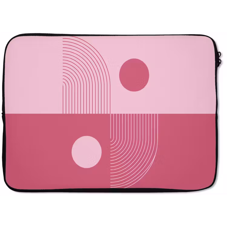 Geometrie - Patroon - Abstract - Roze - Modern laptophoes neopreen klein -zkaufland3dotto