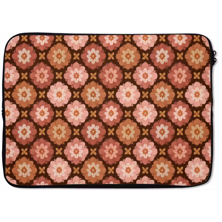 Geometrisch - Bloemen - Kleurrijk laptophoes neopreen klein 279 -zkaufland3dotto