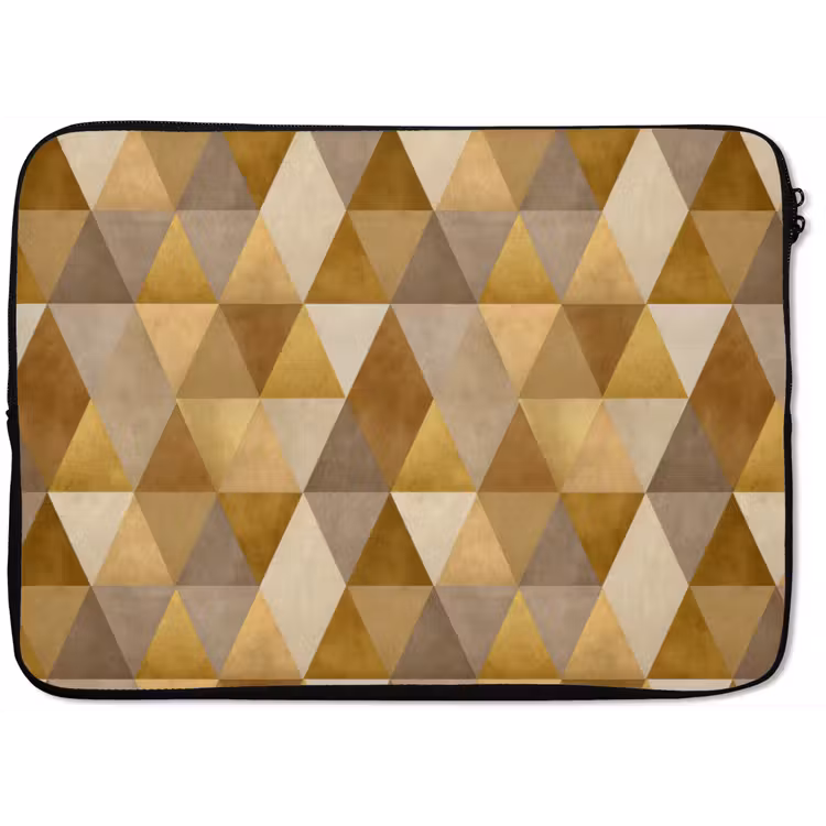 Geometrisch - Driehoek - Goud laptophoes neopreen klein 279 -zkaufland3dotto