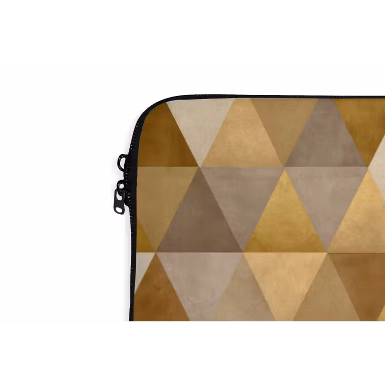 Geometrisch - Driehoek - Goud laptophoes neopreen klein 279 -detail