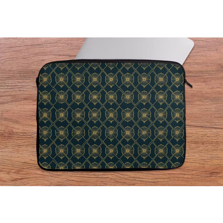 Geometrisch - Elegant - Groen laptophoes neopreen klein 279 -tafel