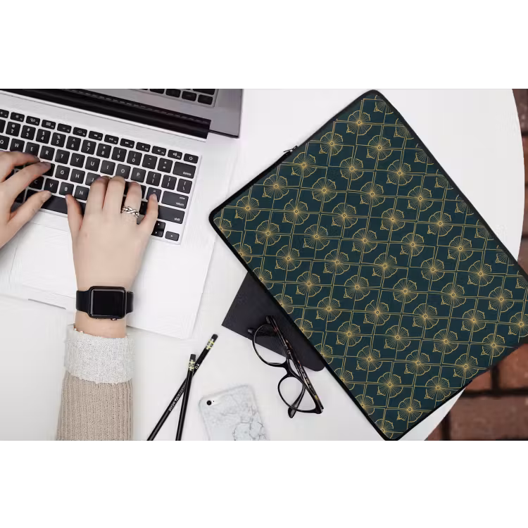 Geometrisch - Elegant - Groen laptophoes neopreen klein 279 -bureau