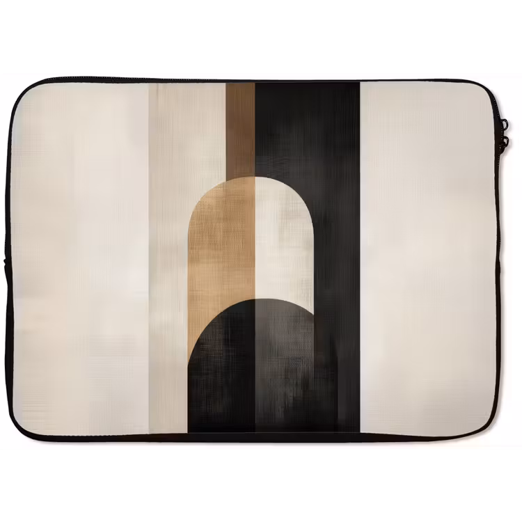 Geometrische - Vormen - Wit laptophoes neopreen klein -zkaufland3dotto