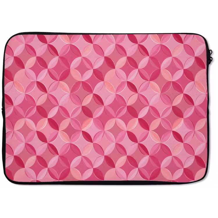 Geometrisch - Mozaïek - Modern - Roze laptophoes neopreen klein 279 -zkaufland3dotto