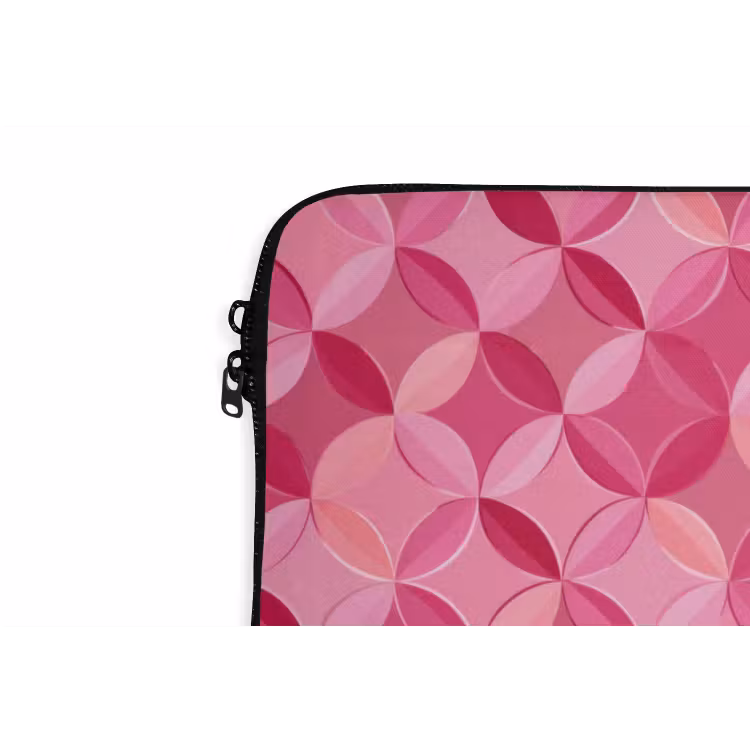 Geometrisch - Mozaïek - Modern - Roze laptophoes neopreen klein 279 -detail