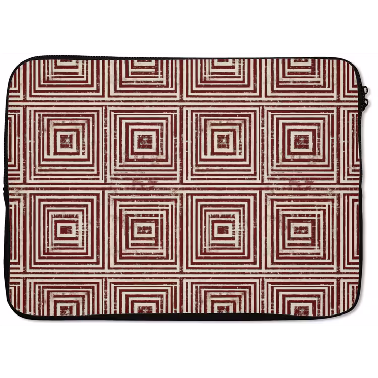 Geometrisch - Patroon - Rood laptophoes neopreen klein 279 -zkaufland3dotto