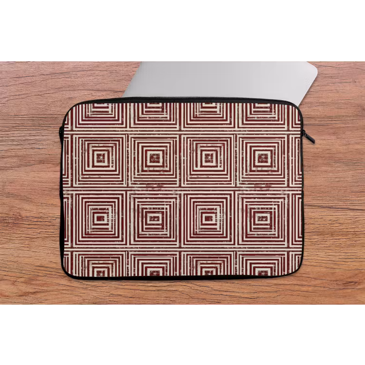 Geometrisch - Patroon - Rood laptophoes neopreen klein 279 -tafel