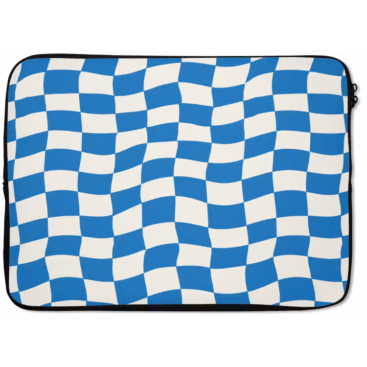 Golvend - Patroon - Blauw laptophoes neopreen klein 279 -zkaufland3dotto