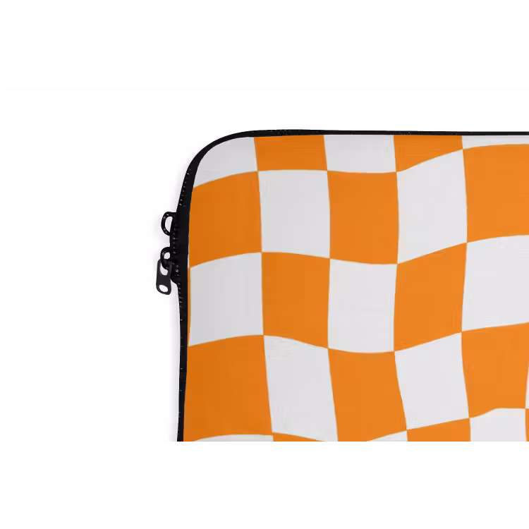 Golvend - Patroon - Oranje laptophoes neopreen klein 279 -detail