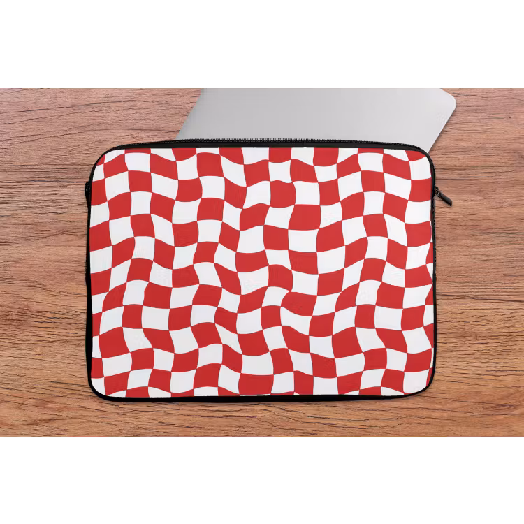 Golvend - Patroon - Rood laptophoes neopreen klein 279 -tafel