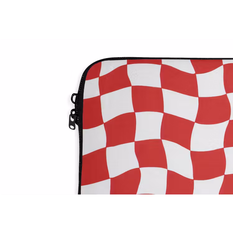Golvend - Patroon - Rood laptophoes neopreen klein 279 -detail