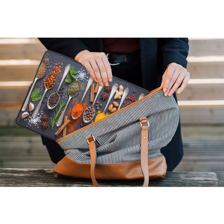 Kruiden - Lepels - Culinair - Kleurrijk - Sfeervol laptophoes neopreen klein -tas