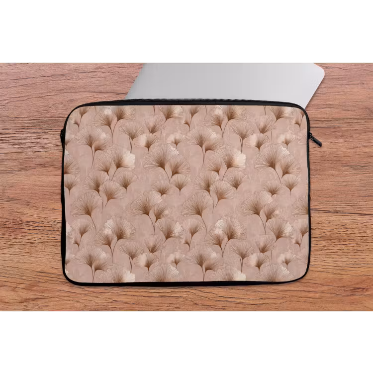 Ginkgo - Patroon - Roze laptophoes neopreen klein 279 -tafel