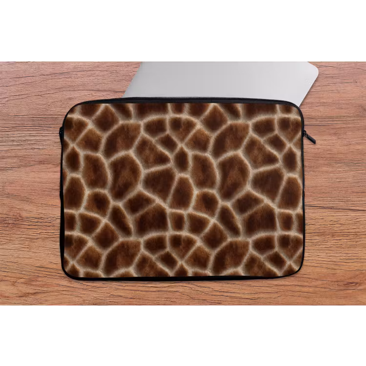 Giraf - Vacht - Bruin laptophoes neopreen klein 279 -tafel