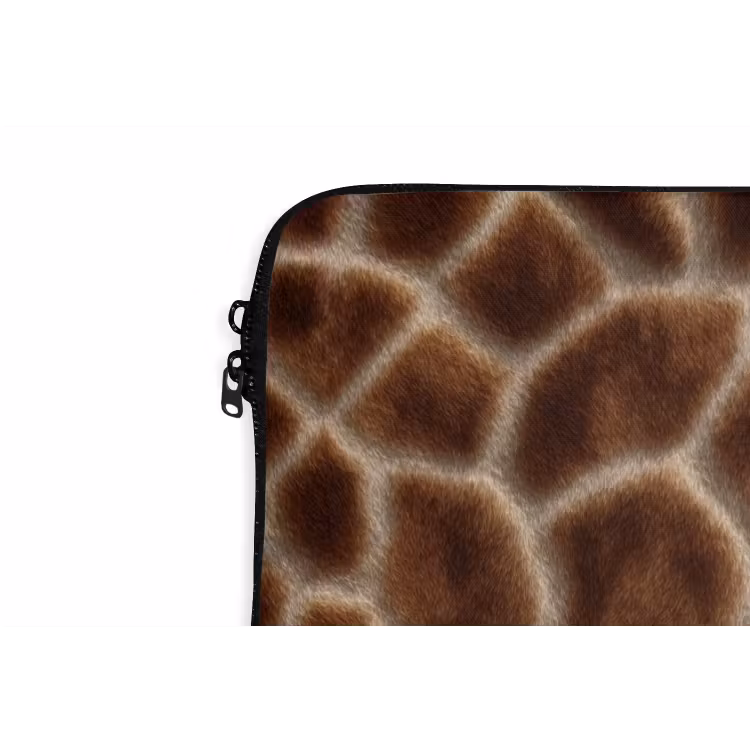Giraf - Vacht - Bruin laptophoes neopreen klein 279 -detail