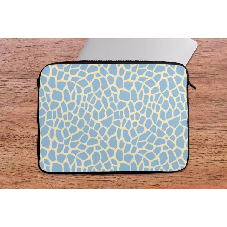 Giraf - Modern - Blauw laptophoes neopreen klein 279 -tafel