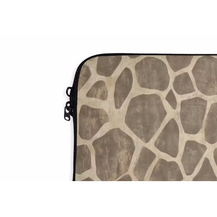 Giraf - Patroon - Beige - Bruin laptophoes neopreen klein 279 -detail