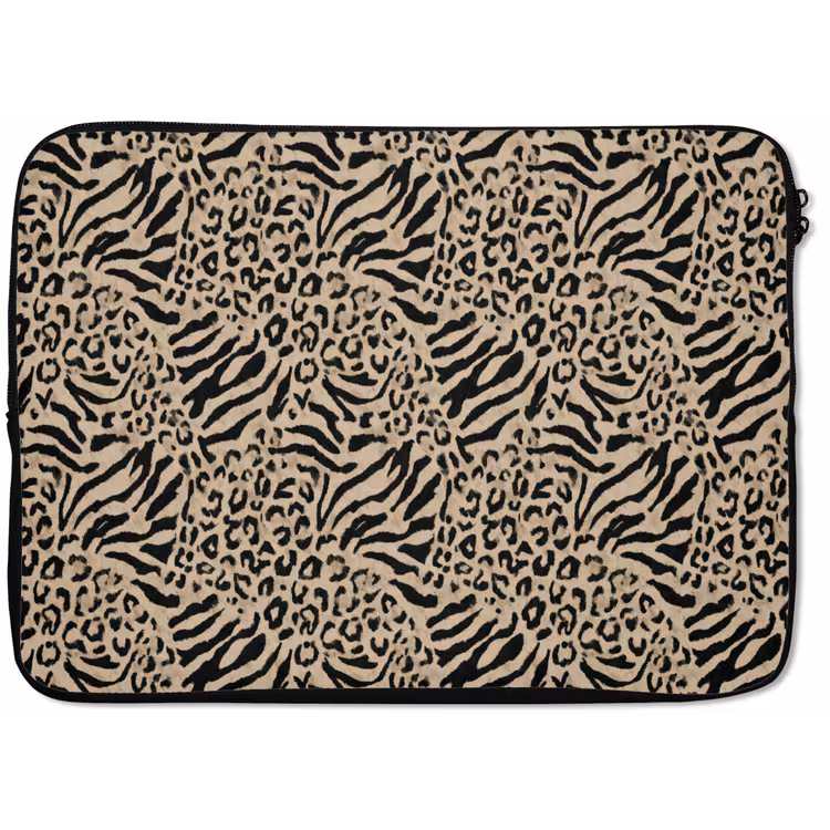 Giraf - Zebra - Motief - Bruin laptophoes neopreen klein 279 -zkaufland3dotto