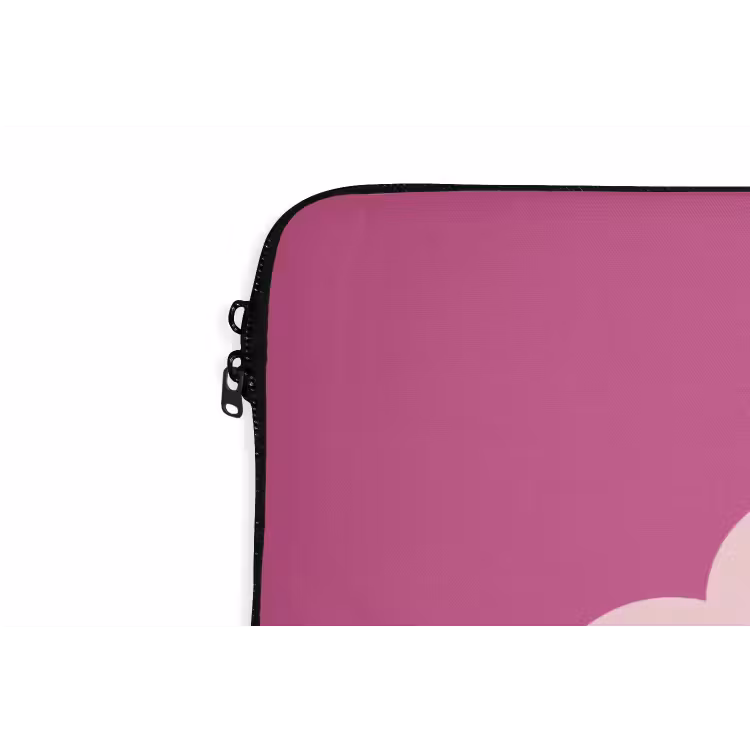 Girl power - Wolk - Roze laptophoes neopreen klein -detail