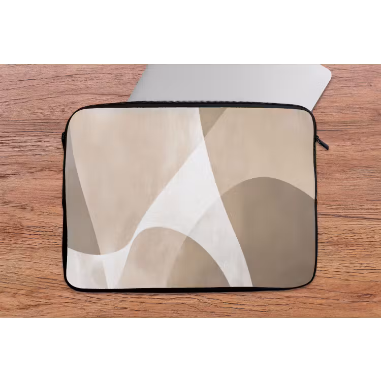 Vloeiende vlakken - Harmonieus - Golvend laptophoes neopreen klein -tafel
