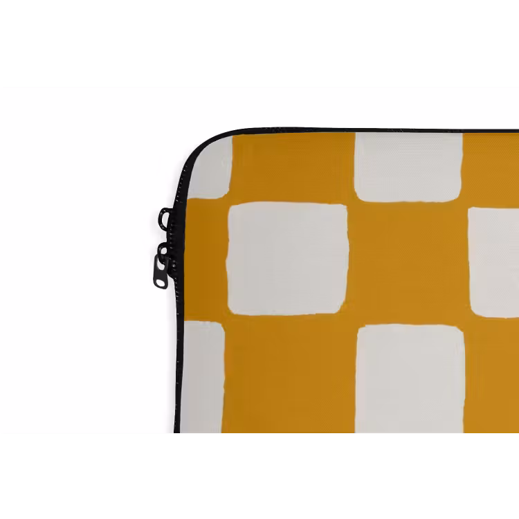 Grafisch - Patroon - Oker laptophoes neopreen klein 279 -detail