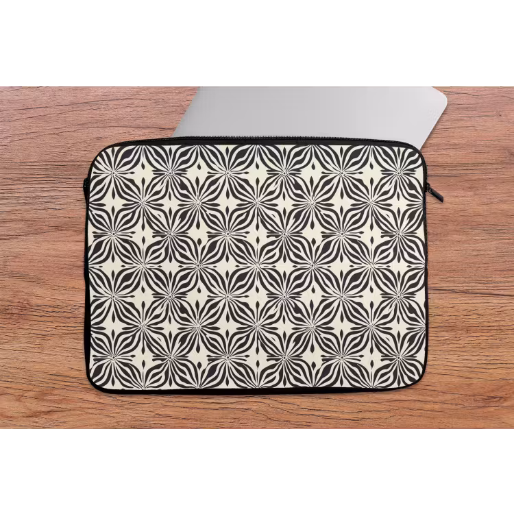 Grafisch - Patroon - Zwart laptophoes neopreen klein 279 -tafel