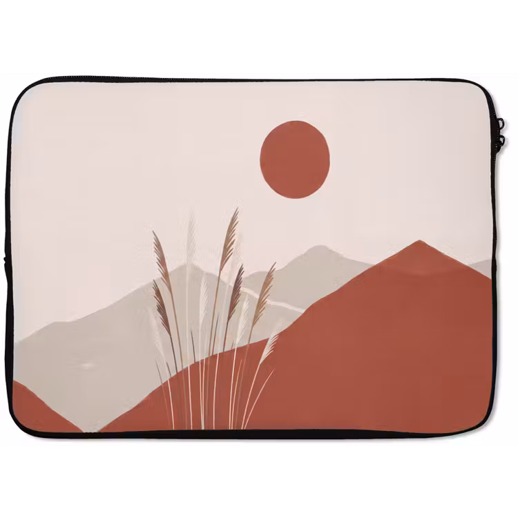 Gras - Landschap - Natuur - Abstract - Beige laptophoes neopreen klein -zkaufland3dotto