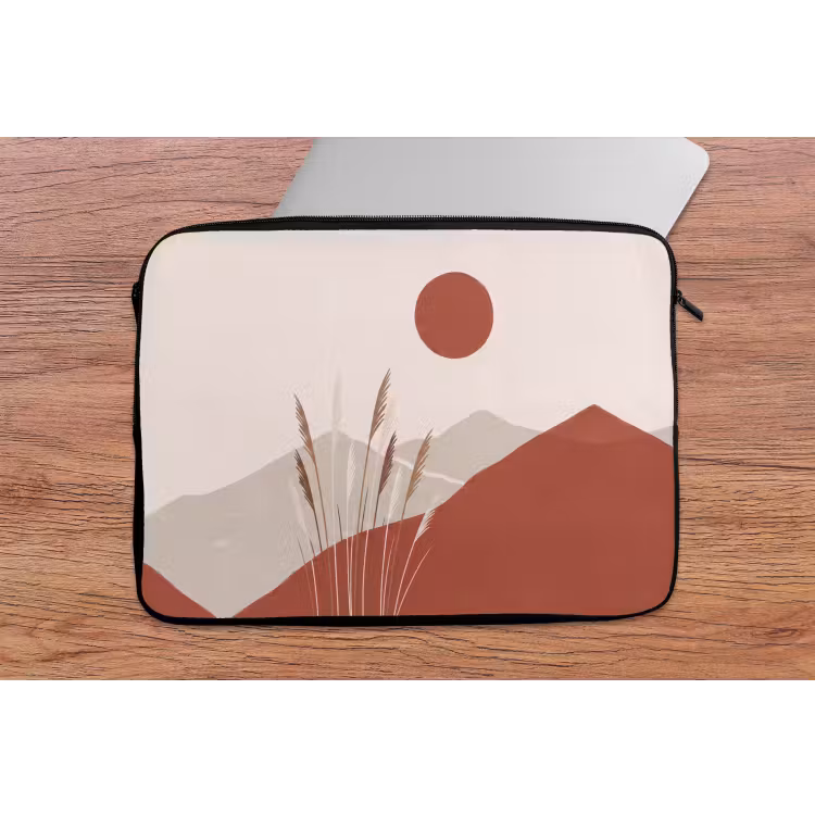 Gras - Landschap - Natuur - Abstract - Beige laptophoes neopreen klein -tafel