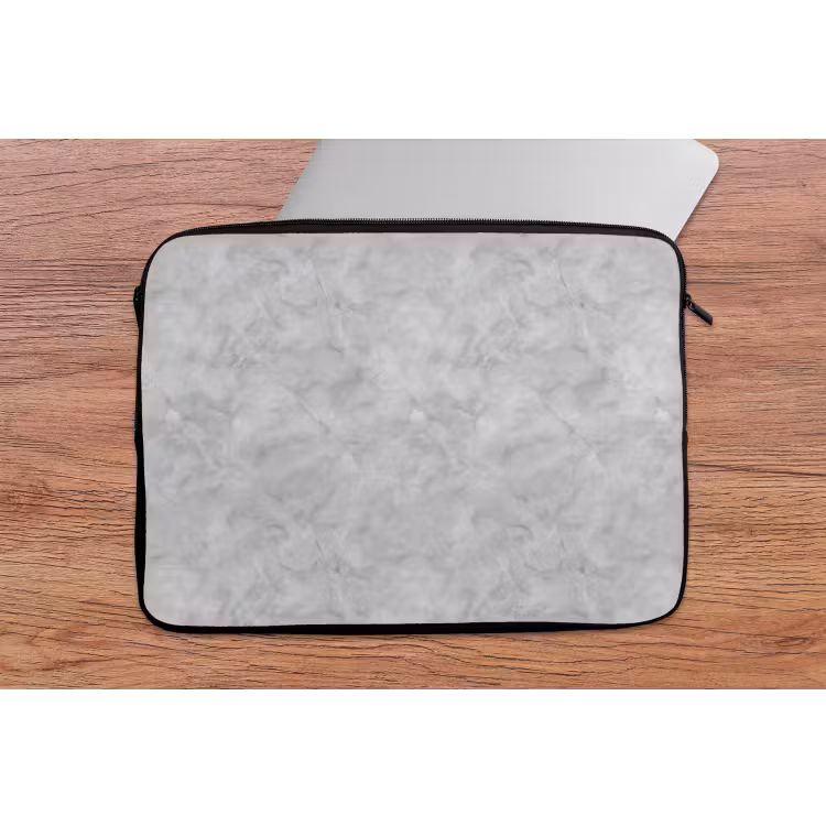 Grijs - Marmer - Mat laptophoes neopreen klein 279 -tafel