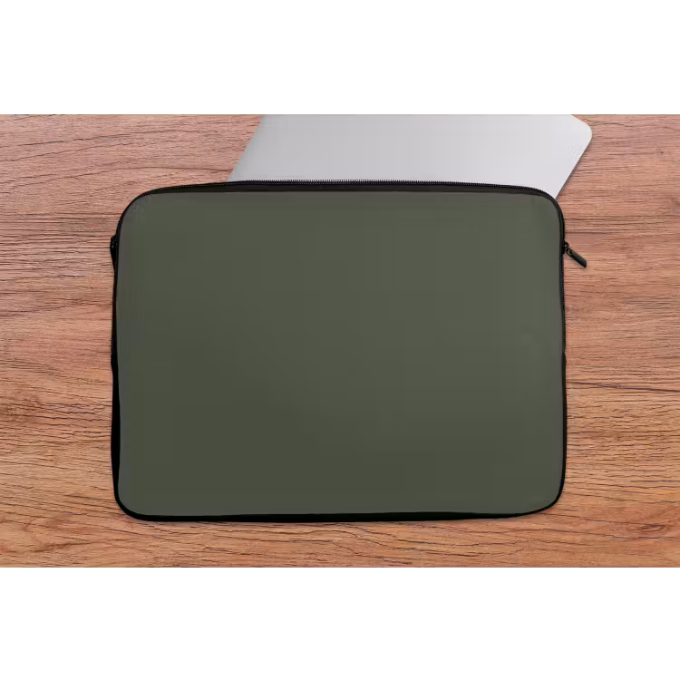 Groen - Olijf - Kleur - Groene - Kleuren - Effen - Olijfgroen laptophoes neopreen klein 279 -tafel